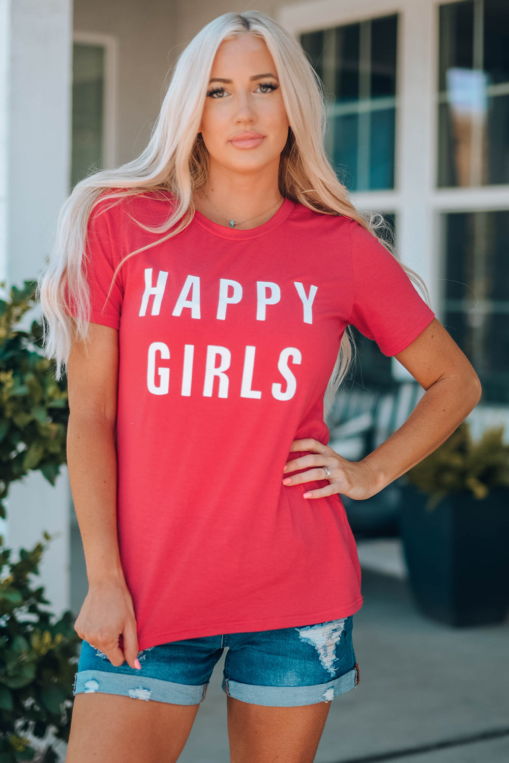 HAPPY GIRLS Short Sleeve Tee Shirt