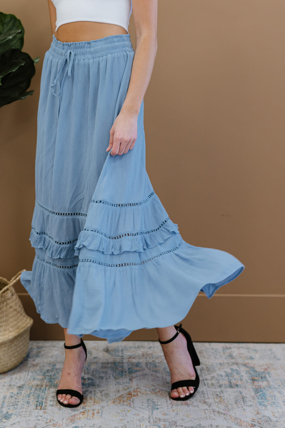 Doe & Rae First Sight Tiered Maxi Skirt