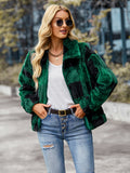 Women's Plaid Plush long sleeved jacket