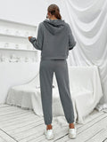 Loose Casual Solid Color Hooded Tracksuit