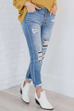 Kancan Untamed Full Size Run Leopard Lined Skinny Jeans