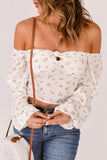 Ditsy Floral Off-Shoulder Cropped Top