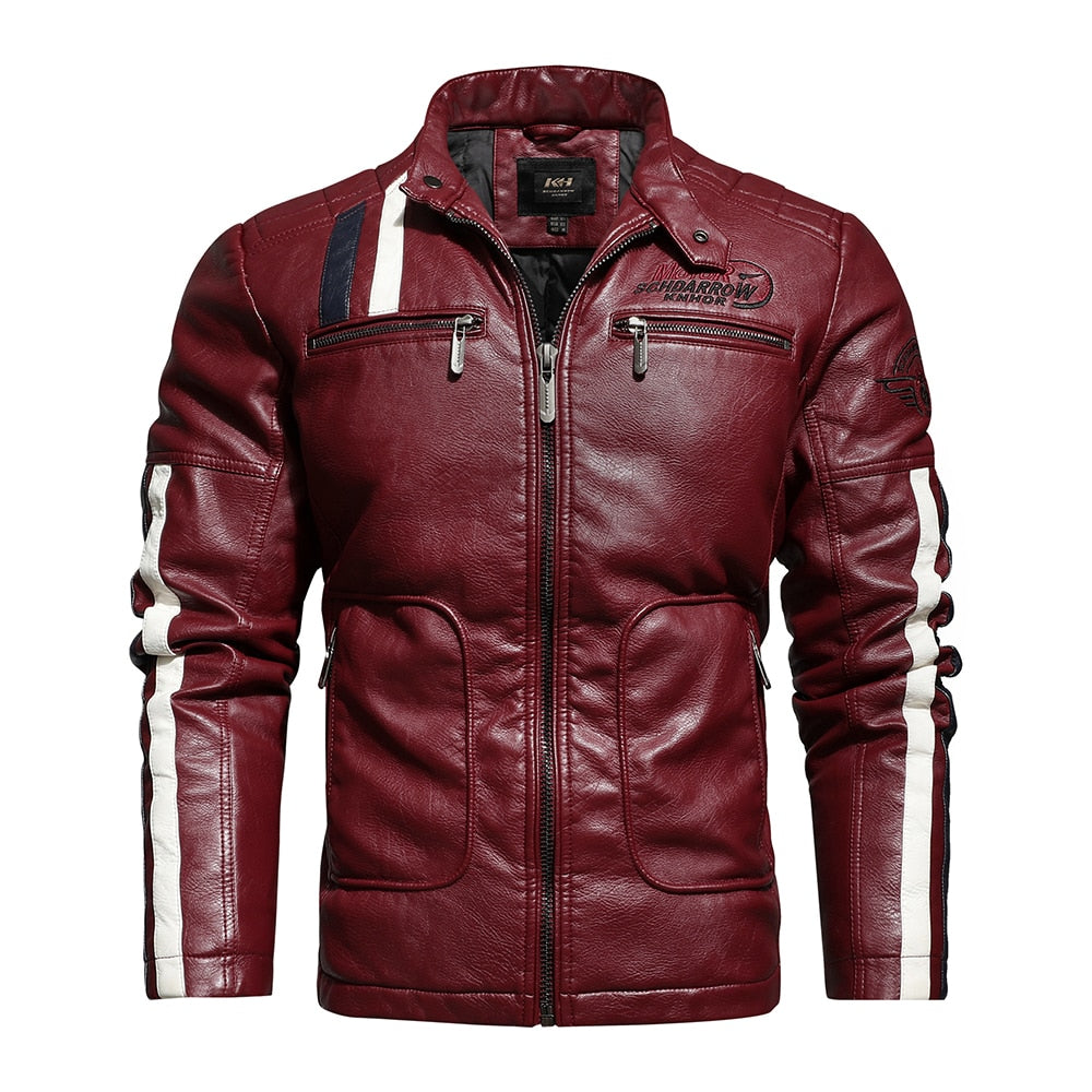 Trendy Leather Jacket Men Outwear Men  Jacket