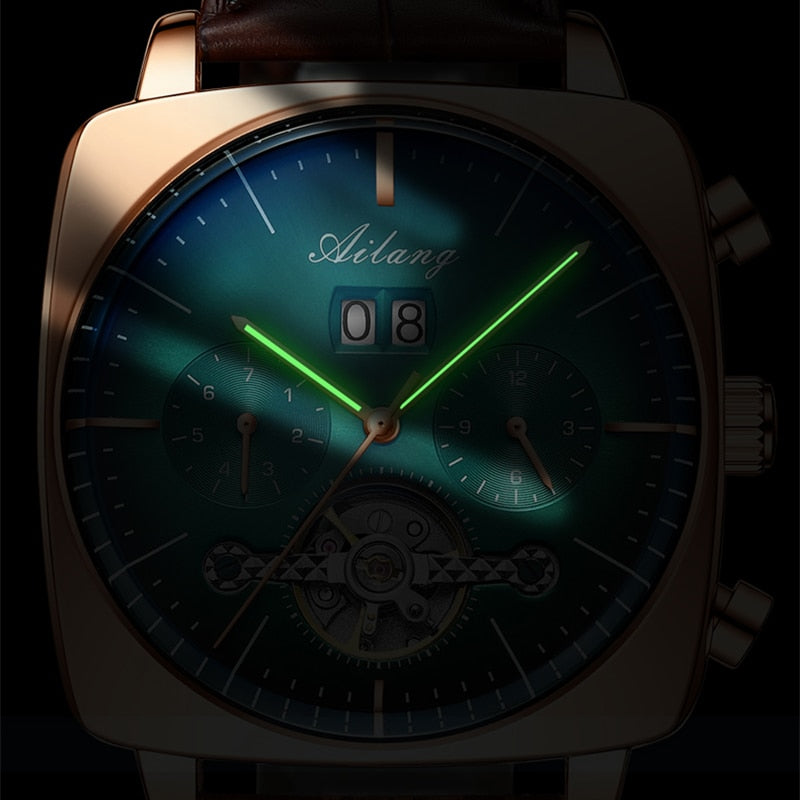 Large montre Automatique luxe chronograph Dial  Hollow Waterproof Men  fashion watches