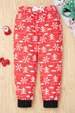 Girls Christmas Pattern Top and Pants Set
