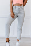 Kancan Valentina Pinstripe Mom Jeans