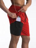 Men's Casual Fitness Bungee Tie Sweatshorts