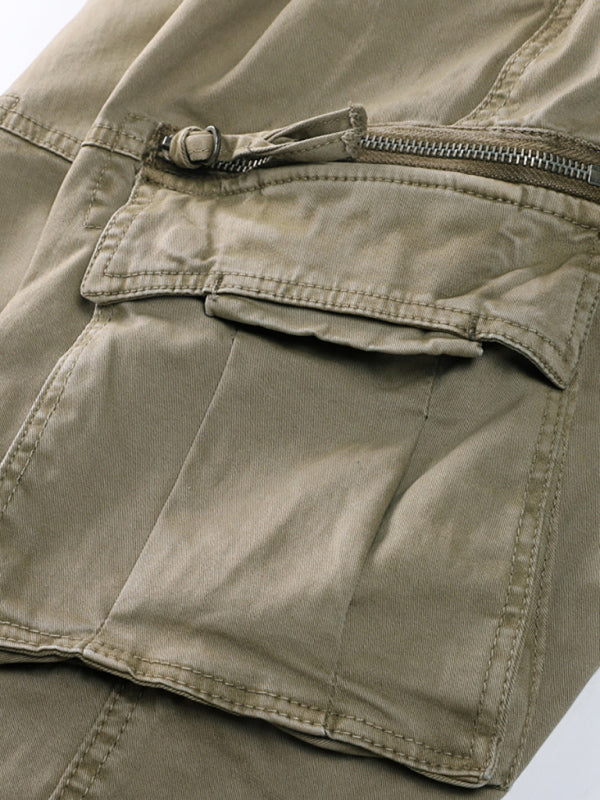 Men's Loose Multi-pocket Cotton Casual Pants