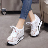 New Lace Breathable Comfortable Casual  Platform Wedge